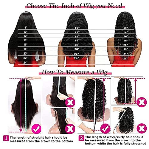 WENYAN Deep Wave Headband Wig Human Hair 26 Inch Wigs for Black Women Glueless None Lace Front Curly Wave Wig Brazilian Virgin Hair Wear and Go Wigs Machine Made 150% Densitys Natural Color