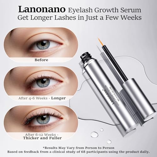 Lash Serum, Fuller & Longer Looking Eyelash Serum for Eyelash Rapid Growth, Vegan & Cruelty-Free, 0.1 Fl Oz£¨3ml£©