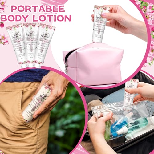 48 Pcs Christian Body Lotions Bulk Gifts for Women Breast Cancer Awareness Gifts Inspirational Bible Verse Lotion Mini Travel Christian Religious Hand Cream for Appreciation Women Teacher Mom