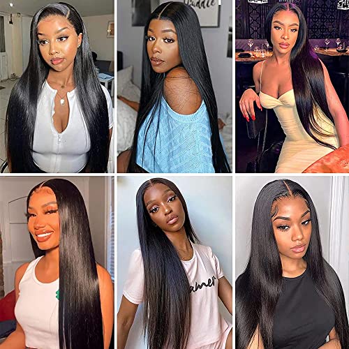 Straight Bundles Human Hair 14 16 18 Inch Unprocessed Brazilian Virgin Hair Straight Weave Bundle Real Natural Black Human Hair Extensions 150g