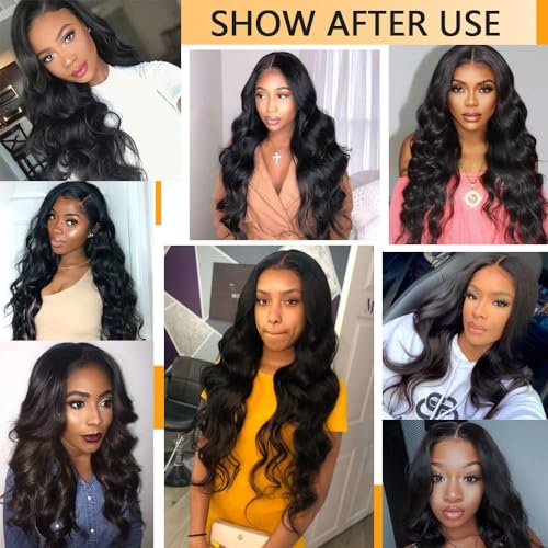 250% Density U Part Human Hair Wig Body Wave for Black Women U Part Wig Brazilian Virgin Human Hair Wig 10A Full Head Clip in Half Wig Glueless No Leave Out Lace Front Wig Natural Color 24inch