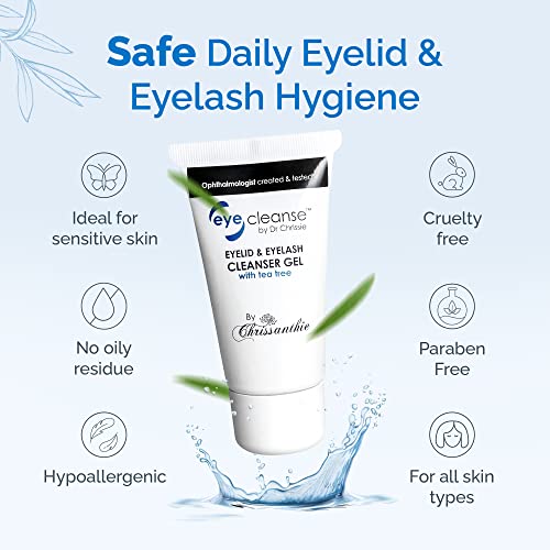 All-in-One Lash Extension and Eyelid Cleanser Gel, Makeup Remover with Tea Tree Oil, Eyelash Care Must-Have, 30 ml - EyeCleanse