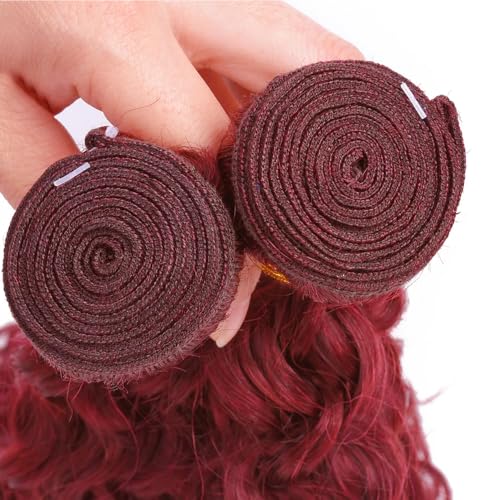 30 32 34 Inch Vinmdonm Burgundy Human Hair Bundles 99J Water Wave 3 Bundles Brazilian Unprocessed Virgin Hair Red Bundle