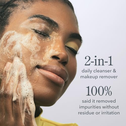 Beekman 1802 Micellar Milk Froth Cleansing Gel - Gently Cleanses & Removes Makeup - Double-Cleanse in 1 - Goat Milk & Golden Sea Moss - Fragrance Free - 1.0 fl. oz - Cruelty Free - Sensitive Skin Safe