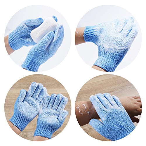 10 Pairs Exfoliating Gloves,Made of 100% Nylon,10 Colors Double Sided Exfoliating Gloves for Beauty Spa Massage Skin Shower Body Scrubber Bathing Accessories.