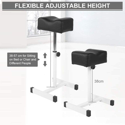 GOTOTOP Adjustable Pedicure Manicure Footrest Stool, Black, Portable Salon Leg Rest Equipment