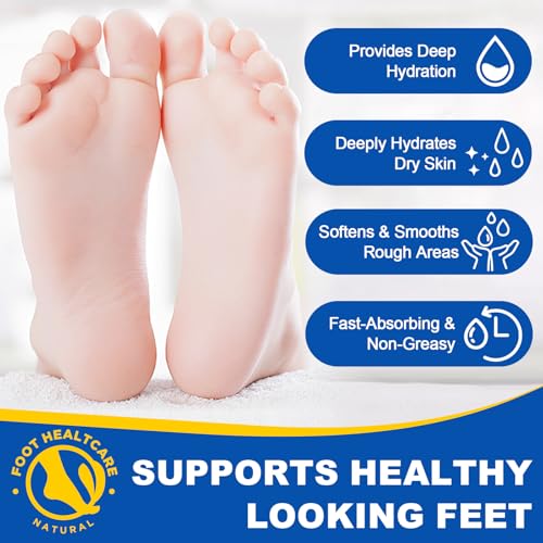 Urea Cream 60 Percent for Feet, 2% Salicylic Acid Urea Foot Cream for Cracked Heels and Dry Skin, Deep Moisturizing, Cracked Heel Repair Cream, Repairing Creams for Heels, Knees, Elbows & Hands (1)