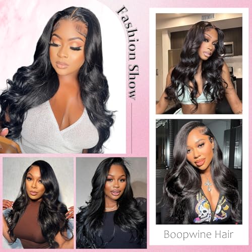 Body Wave Bundles Human Hair 16 18 20 Inch Human Hair 3 Bundles 100% Unprocessed Brazilian Raw Weave Bundle Human Hair Extensions for Black Women Natural Color