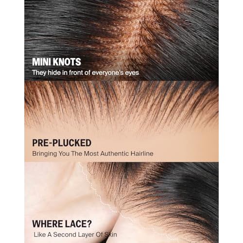 Glueless Wigs Human Hair Pre Plucked Pre Cut Loose Deep Wave Lace Front Wigs Human Hair 6x5 Closure Wig Wear and Go Glueless Loose Curly Wig for Women (200% Density,20 Inch)