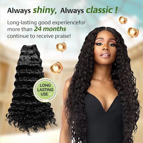 Raw Indian Human Hair Single Bundle,Triple Lifespan Than Regular Virgin Hair,In-Store Quality,Online Price! 100% Raw Indian Hair Bundles Deep Wave Raw Hair Bundles 30 Inch