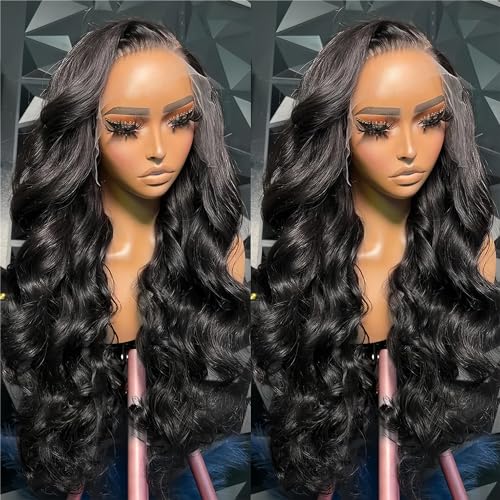 30 inch 13x4 Lace Front Wigs Human Hair Body Wave Lace Front Wigs Human Hair Pre Plucked 13x4 Hd Lace Frontal Wigs Human Hair Hd Lace Front Wigs for Black Women 180% Density