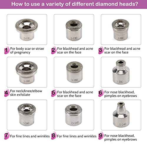 Diamond Microdermabrasion Machine, Yofuly 65-68cmHg Suction Power Professional Dermabrasion, Home Use Facial Skin Care Equipment