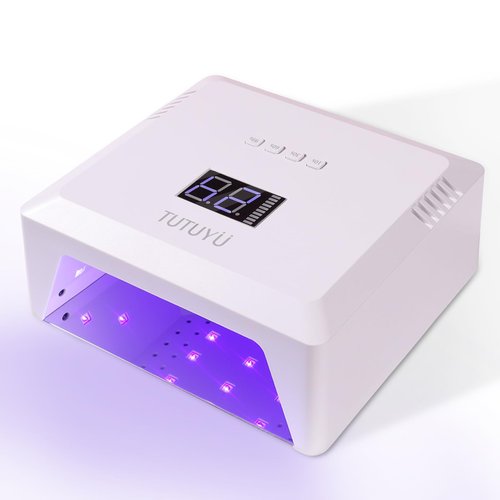 TUTUYU UV Nail Lamp for Gel Polish, 72W Hight Power,4 Timer, 30 LEDs,Compact Design with Smart Sensor & Removable Magnetic Reflective Base, Home DIY & Salon Professional Nail Dryer