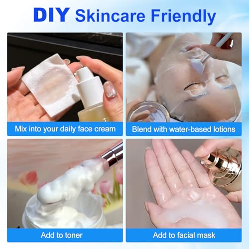 Hyaluronic Acid Serum Powder for Skin,Low and High Molecular Weight,Cosmetics Grade Skin Hydration and Moisture Support Supplements - Vegan, Water Soluble 100 Grams