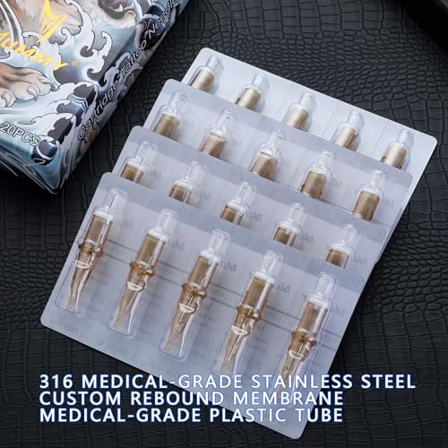 Mummy Tattoo Cartridges Needles Sorted Disposable Round Liner #10 L-Taper Bugpin 40pcs (MC-1003RL/5RL/7RL/9RL/11RL/14RL)
