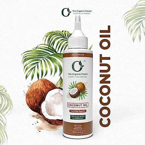 100% Pure & Organic Coconut Oil for Hair, Skin & Body ? Cold-Pressed, Unrefined and Natural ? Nourishing & Strengthening Oil ? Vegan & Chemical-Free ? 3.4 fl. oz
