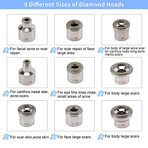 3 in 1 Diamond Microdermabrasion Machine, Yofuly 65-68cmHg Suction Power Professional Dermabrasion Equipment for Facial Skin Care