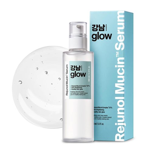 GANGNAM GLOW Rejunol Mucin PDRN Serum 3.3floz - 97% Snail Mucin I Panthenol I Niacinamide I Korean Skin Care I Face Exfoliator I Face Moisturizer | Salmon DNA