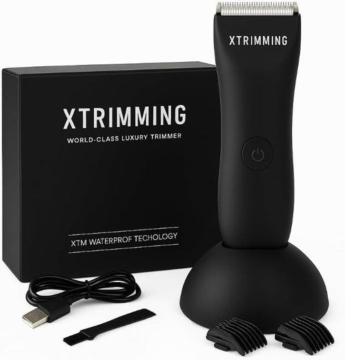 Body Hair Trimmer for Men – Waterproof Groin, Pubic & Ball Shaver – Electric Hygiene Grooming Kit – Cordless Men’s Body Groomer for Chest, Back, Armpits & Private Areas