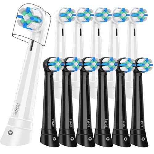 12pcs Replacement Heads Compatible with Oral B iO 3 4 5 6 7 8 9 10 Series Electric Toothbrush,Toothbrush Heads Compatible with Oral B iO Replacement Heads, Medium Bristles for Effective Cleaning
