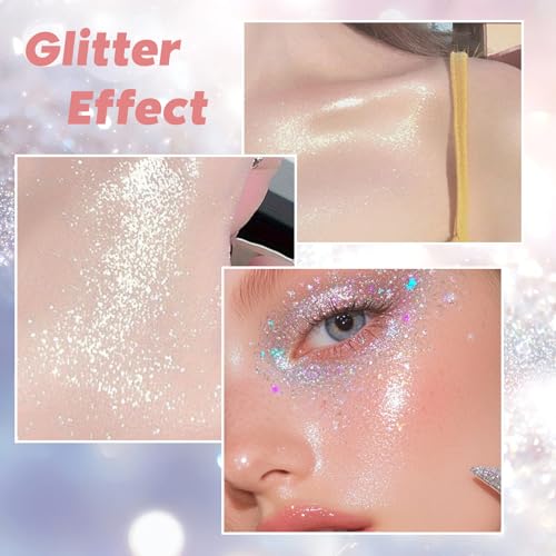 Body Glitter Spray¡¼Long Lasting¡½¡¼Skin Friendly¡½¡¼Quick-Drying¡½ Glitter Spray for Hair/Body 120ML£¬Silver