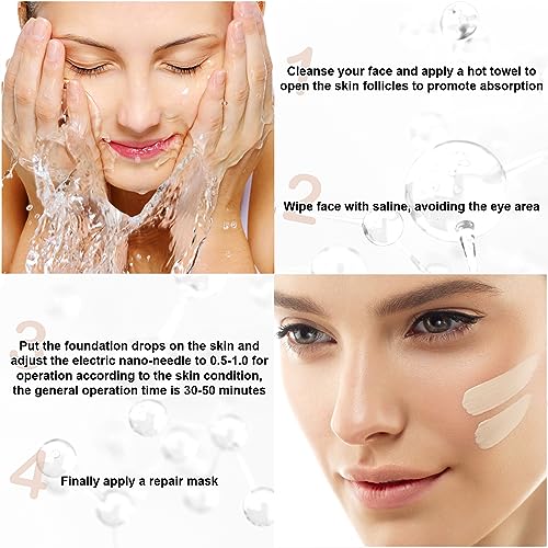 TRESSON BB Facial Glow Serum Starter Kit Hyaluronic Acid Essence Foundation Skin Care Kit 0.27oz 12 Vials, Combined With Niacinamide and Peptides To Skin Tone Anti-Aging Foundation Light Rose #3