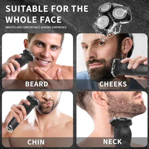 SH71/50 Shaving Heads Compatible with Phili*s Shavers Series S5000 (S5XXX),S7000 (S7XXX) for SH60/70 and SH70/70 (Black)