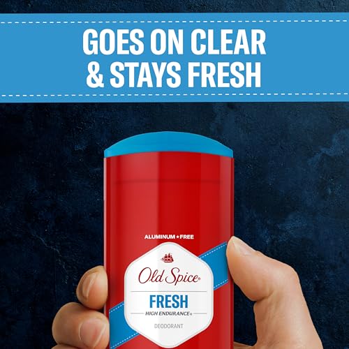 Old Spice Aluminum Free Deodorant For Men, High Endurance, 24/7 Sweat Defense & Odor Protection, 24/7 Freshness & Lasting Scent, Fresh Scent, 3.0 oz (Pack of 2)