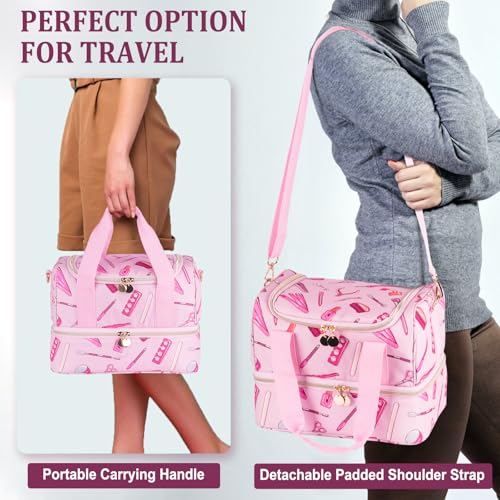 Nail Polish Organizer Case - Large Double Layer Organizers and Storage Bag for Nail Supplies and Art Tech