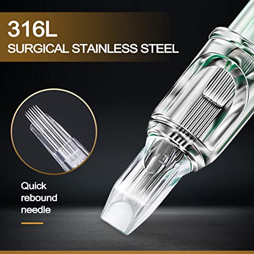 Tattoo Needles Cartridges - Yuelong 40pcs Tattoo Cartridges Needles Mixed Round Liner Shader Magnum 3RL 5RL 7RL 9RL 7RS 9RS 7RM 9RM Assorted Needles with Membrane for Tattoo Artist