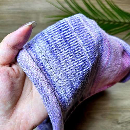 2PCS Handmade Wide Tube headwrap Headband for dreadlocks, braids or regular hair Knitted headband for Men and Women Hiking Gaiter Hair Wrap Headbands for Dreads (Purple Blue)