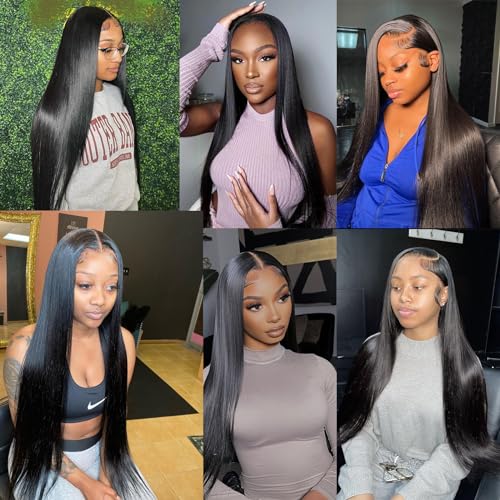 Straight Bundles Human Hair 40 inch 100% Unprocessed Brazilian Straight Hair Bundles 12A Remy Virgin Retain the Intact Cuticle, Long Lifespan