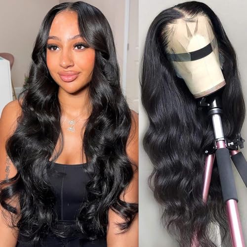 Foreverlove 13x4 HD Lace Front Wigs Human Hair 100% Unprocessed Brazilian Virgin Remy Hair Wigs for Women 200% Density (26 Inch,Body Wave)
