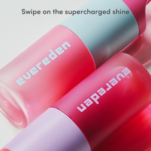 Evereden Kids Tinted Non Toxic Lip Gloss Kit: Ruby Red & Sakure Pink - Non Toxic Makeup Kit for Girls - Vegan Makeup - Hydrating Lip Gloss with Cherry, Peach, & Cranberry Oils