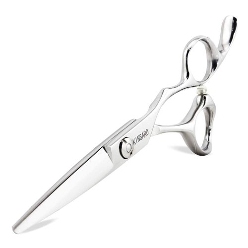 5.5" Barber Hair scissors Professional Hair Cutting Shears 440C Hair Cutting Scissors Shears Haircut Scissors Silvery Convex Blades KINSARO for Hairdresser Barber or Home Use