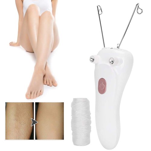 Threading Hair Removal, Hair Remover Electric Face Eyebrow Threading Epilator USB Charging Cotton Thread Depilation Machine Device for Women Girls Ladies ()