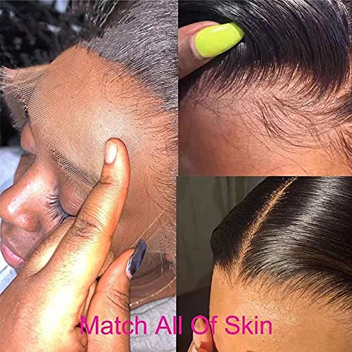 HD Invisible Human Hair 13X6 Lace Front Wigs Deep Side Parting Short Curly Brazilian Remy Hair Glueless Wigs HD Transparent Lace Short Bob Deep Wave Human Wigs 150% Density 10Inch