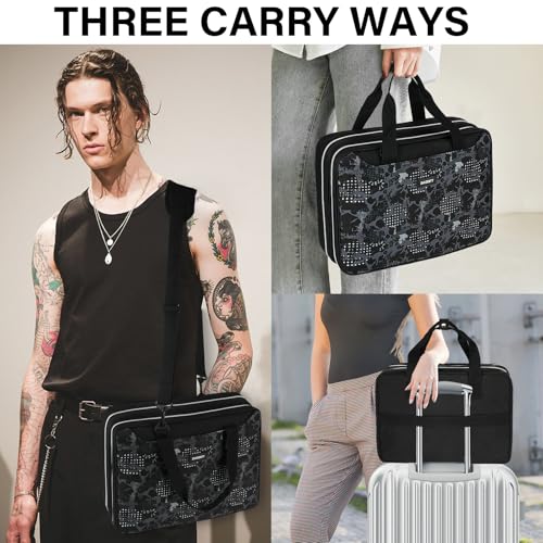 Tattoo Travel Case for Equipment and Supplies,Black Print,Bag Only