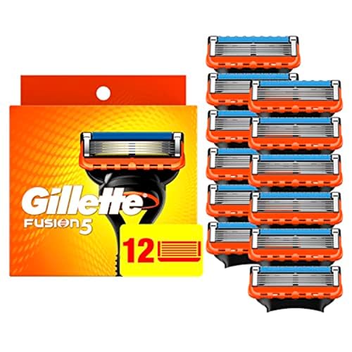 Gillette Fusion5 Razor Blade Refills for men- 12 Count ? 5-Bladed with Lubrication Strip and Precision Trimmer