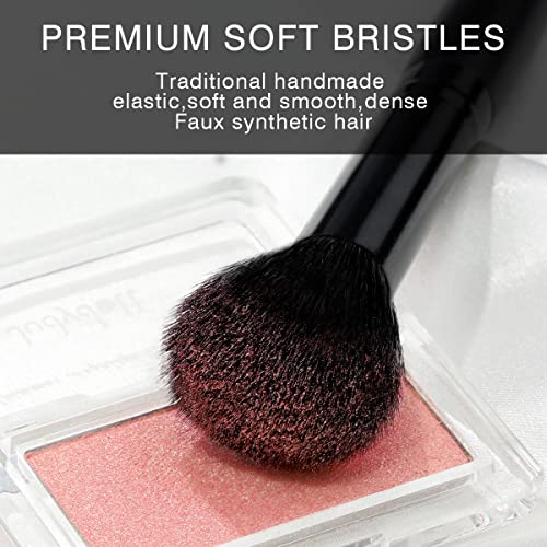Vander Make up Brush Set, 32Pcs Professional Premium Synthetic Brochas Para Maquillaje, Foundation Powder Concealers Eyeshadow Eyeliner Brush Travel make up brushes set (Black)