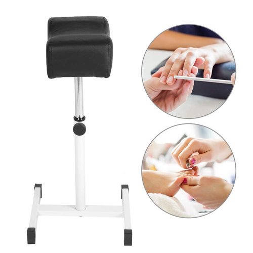 GOTOTOP Adjustable Pedicure Manicure Footrest Stool, Black, Portable Salon Leg Rest Equipment