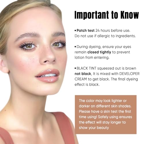Lash Color Kit, Instant Eyelash, Black Brow Color with Natural Effects, Safe & Easy to Use, 8ml