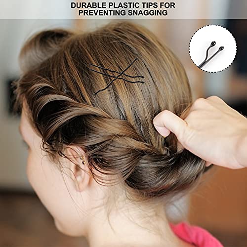 Bobby Pins - 400pcs Black Hair Pins Clips Bulk for Women - Mini Bun Pins Thin Thick for All Hairstyle Decoration - Pin Jumbo for Lady