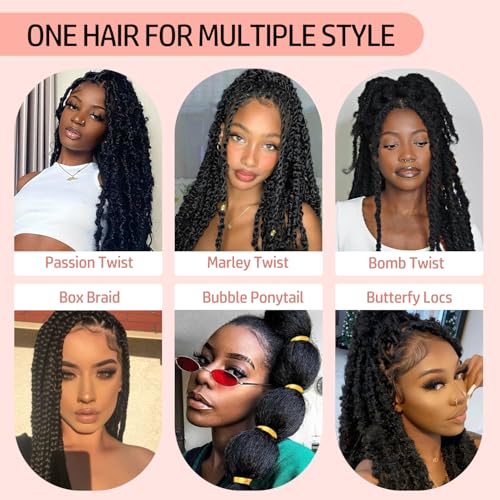8 Packs Afro Twist Hair 24 Inch Springy Twist Hair For Soft Locs Marley Twist Braiding Hair Twist Extensions (30#£©