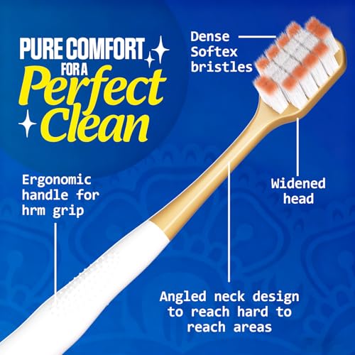 Extra Soft Toothbrush for Sensitive TeethWith £¬10000 Bristles Nano Toothbrush Soft Bristles for Sensitive & Receding Gums, Perfect for Whiter Teeth, 6 Pack