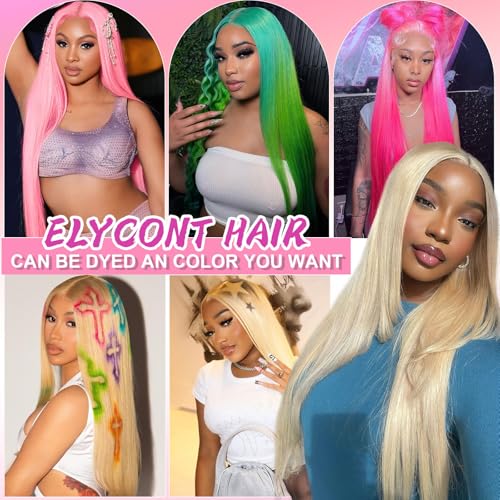28 Inch 613 13x6 Lace Front Wig Human Hair 200 Density Straight 13x6 HD Lace Front Wigs Human Hair Pre Plucked 613 Blonde HD Lace Frontal Glueless Wigs for Women