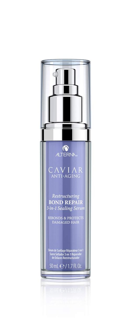 Alterna Haircare CAVIAR Anti-Aging Restructuring Bond Repair 3-in-1 Sealing Serum, Rebonds and Protects Damaged Hair,1.7 Fl Oz