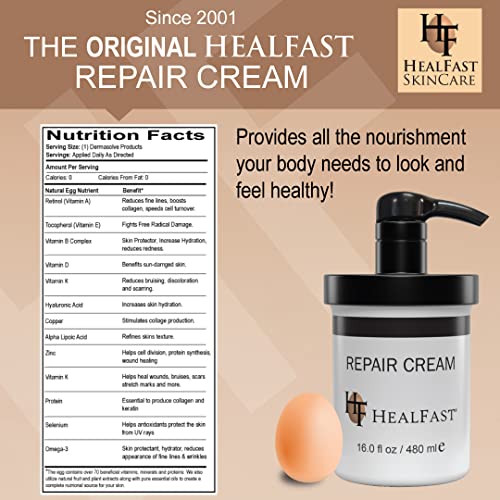 HealFast Sensitive Skin Repair Moisturizing Cream 16 Oz ? For Dry, Itch? Fights Rashes, Dryness, Stretch Marks, Sunburn and Bed Sores ? Herbal and Food Based Ingredients
