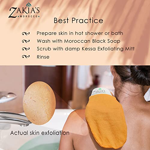 Original Kessa Exfoliating Glove - Teal Blue - Microdermabrasion Exfoliating Mitts, Removes unwanted dead skin, dirt and grime and Keratosis Pilaris. Great for spray tan removal. 1 unit