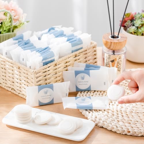 Kacctyen 1000 Pcs 0.35oz Mini Bar Soap Bulk Individually Wrapped Bulk Hand Hotel Soap Bars Travel Size Toiletries for Guest Hotel Bathroom Vacation Rentals
